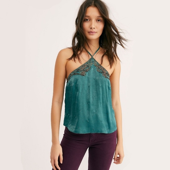 Free People Tops - New Free People Green Victoria Cami Size Large
